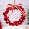 Metal Christmas Bell Decoration 13x20cm Small Christmas Wreath For Front Door Christmas Tree Holiday Hanging Decoration
