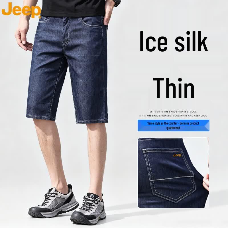 JEEP Men s Breathable Stretch Straight-Fit Denim Shorts Summer 2026 New Collection 29