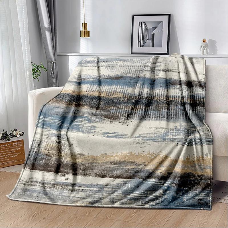 2025 New Style Bohemian Abstract Modern Art Geometry Blanket,Soft Throw Blanket for Home Bedroom Bed Sofa Travel Picnic Gift Kid