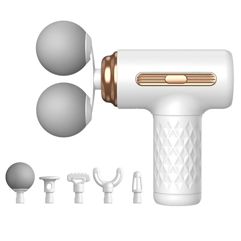 Handheld Angled Fascia Gun: Full Body Electric Massager for Waist, Back, Shoulder, and Neck.