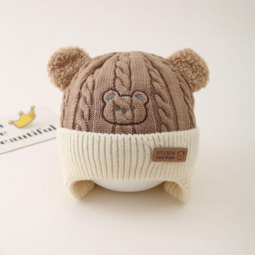 Winter Strick-Ohrenschützer Mütze Winddichte Ohrschützer Mütze Neue Haube Beanie für Baby
