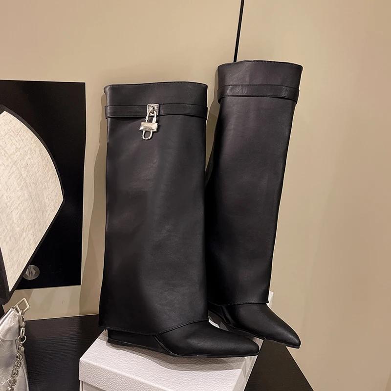 Women's Boots Fashion Pointed Toe Knight Boots Sexy Dress Shoes for Women 2026 New Designer Shoes Autumn Goth Boots Botas Mujer
