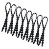 8pack Black Stretchy Headbands Trendy Double Hook Hair Band Durability Hair Ties for Various Hairstyles and Occasion