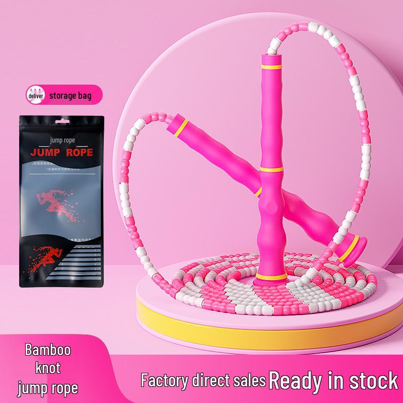 Adjustable Bamboo Jump Rope for Kids & Beginners: Ideal for Kindergarten, Primary School, Physical Education, and Weight Loss.