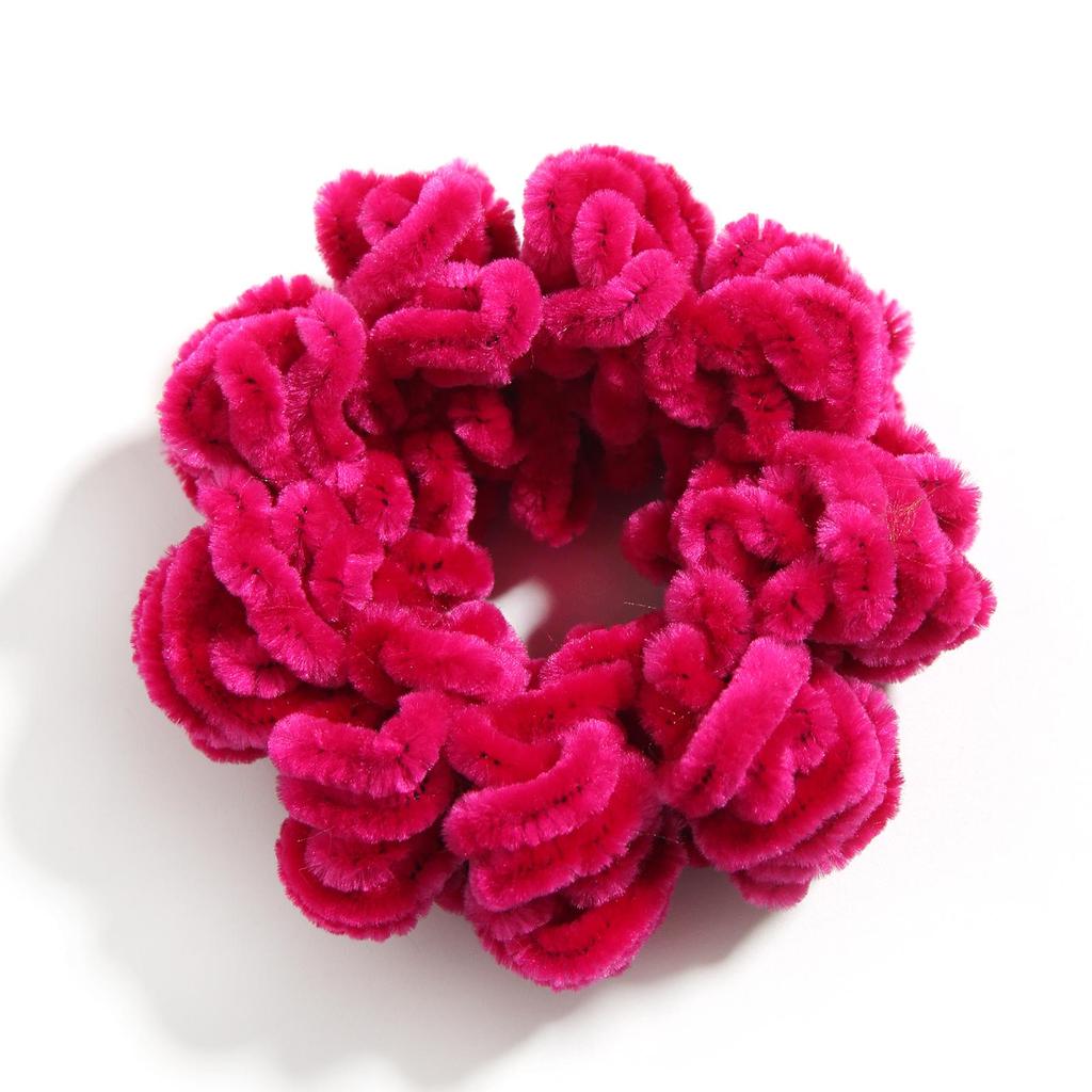 Ethnic Wool Knitted Scrunchies: Spring & Autumn Style Hair Accessories for Women