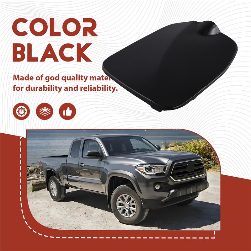 Новая крышка лючка бензобака 77305-04080 Для Toyota Tacoma с кузовом 5 футов 2016-2026 Заглушка бензобака чёрный