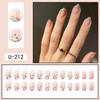 Pre-made Press-On Nails With Gradient Line Design Minimalist INS Style False Nail Tips Women