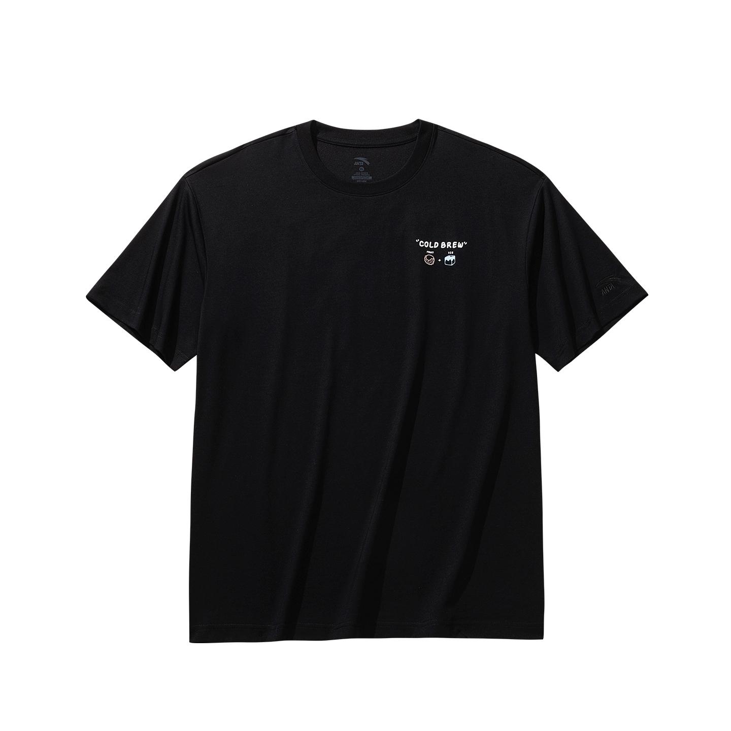 

Anta Casual Short Sleeve Knitted Shirt Summer T-Shirt Unisex tops Basic-Black 972628118-4 S