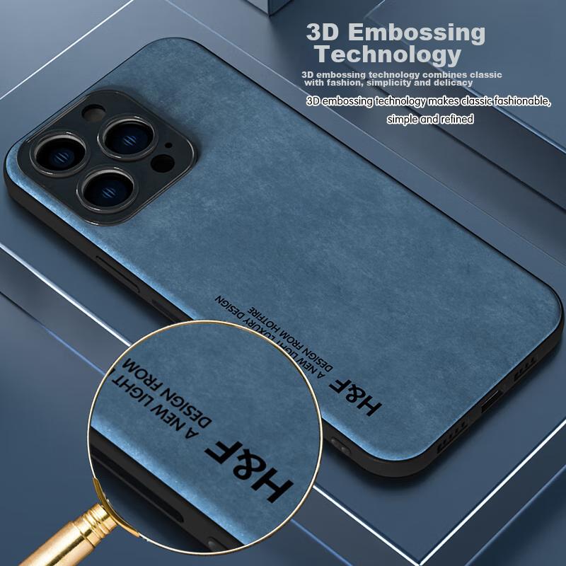 IPhone 13 Pro Max Case, Upgraded Skin-Like Anti-Scratch Lens Full Protection Silicone Trendy Case - Midnight Black