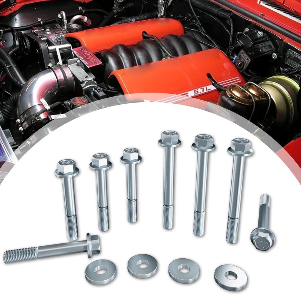 LS Engine Stand Bolt Kit, M10-1.5 Engine Stand Bolt Flange Kit Compatible with LSX LS LS1 LS2 LS6 4.8L 5.3L 6.0L 6.2L LR4 LQ4 LQ9 L33 LH6 LH8 LC9 L76