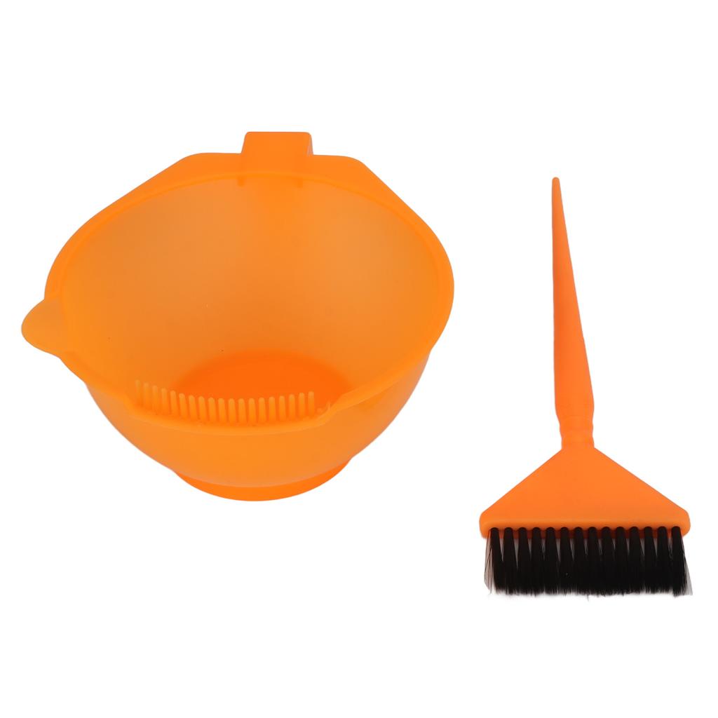 Orange Hair Dyeing Tool Professional Hairdressing Dye Hair Coloring Brush Comb Bowl Set for Salon