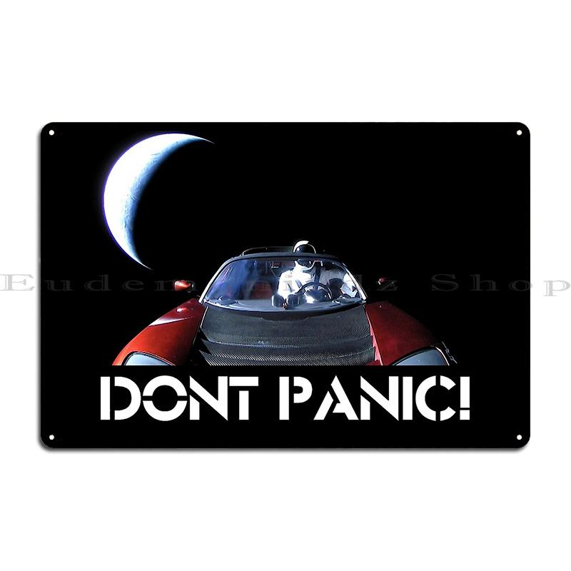 Автостопом по Галактике не паникуй Металлическая Пещера Кинотеатр Гараж Печать Ржавый Жестяной Знак Постер 20x30cm