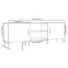 VidaXL Meuble TV noir 150x30x50 cm bois d'ingénierie 829101