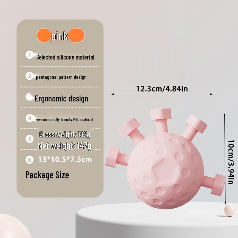 

Cross-Border Finger Grip Strengthener & Rehabilitation Ball English Color Box Packaging розовый