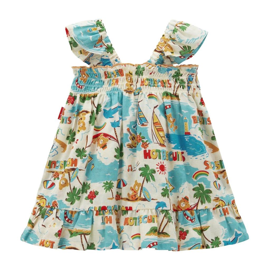 HOT Dress for Boys and Baby and [MIKIHOUSE BISCUITS] One-piece Girls, Children's Clothing, Ivory, 80cm, 72-1903-680