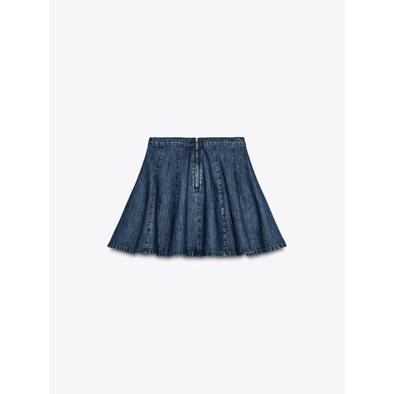 

Za2025 Spring New Women s Clothing Fashion All-Match Slim Looking Stitching Decoration Denim Mini Skirt 5252090 400 Blue L