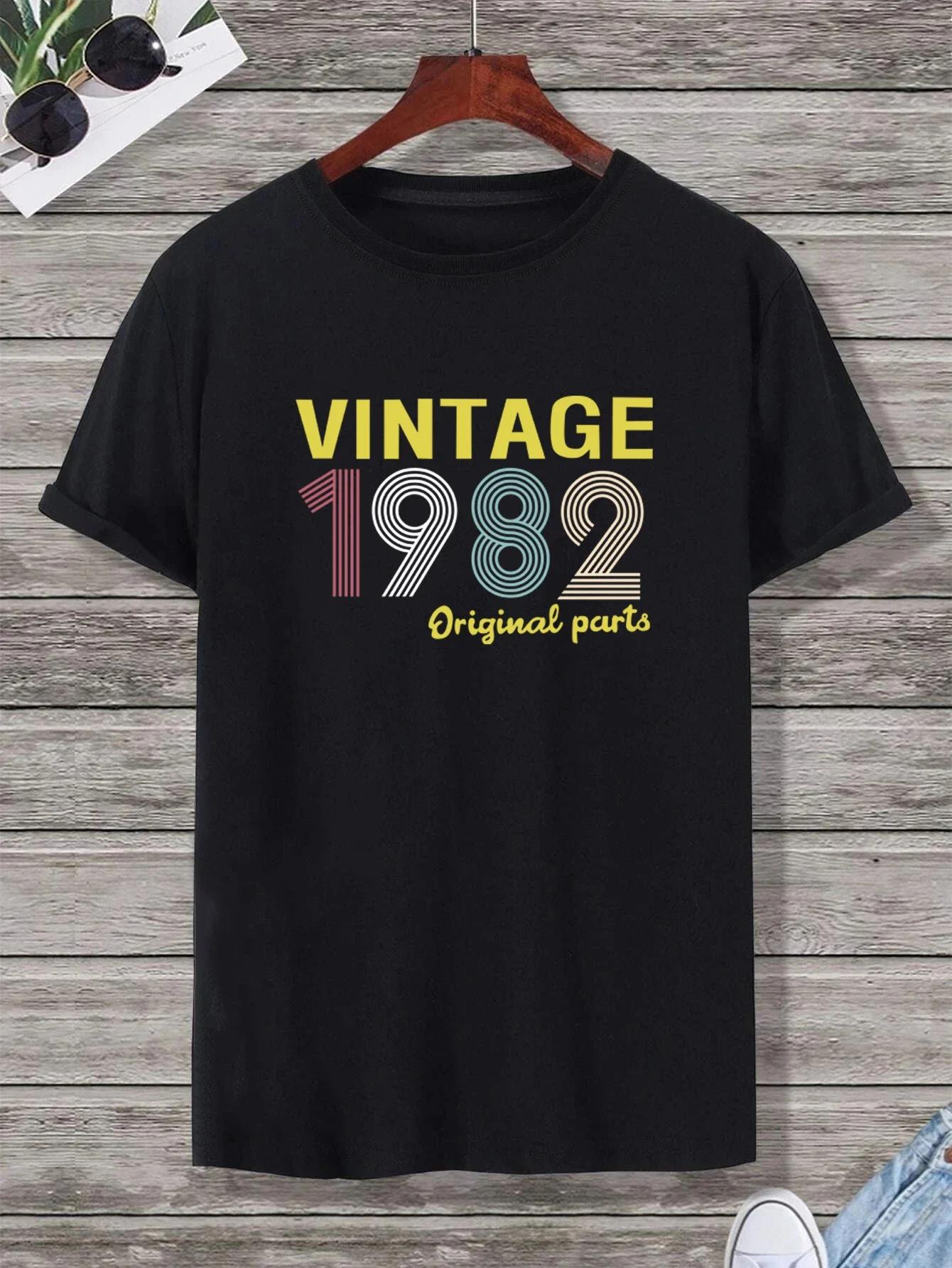 Mens Vintage Graphic Loose Casual Short Sleeve Tshirt Couple Tshirt S