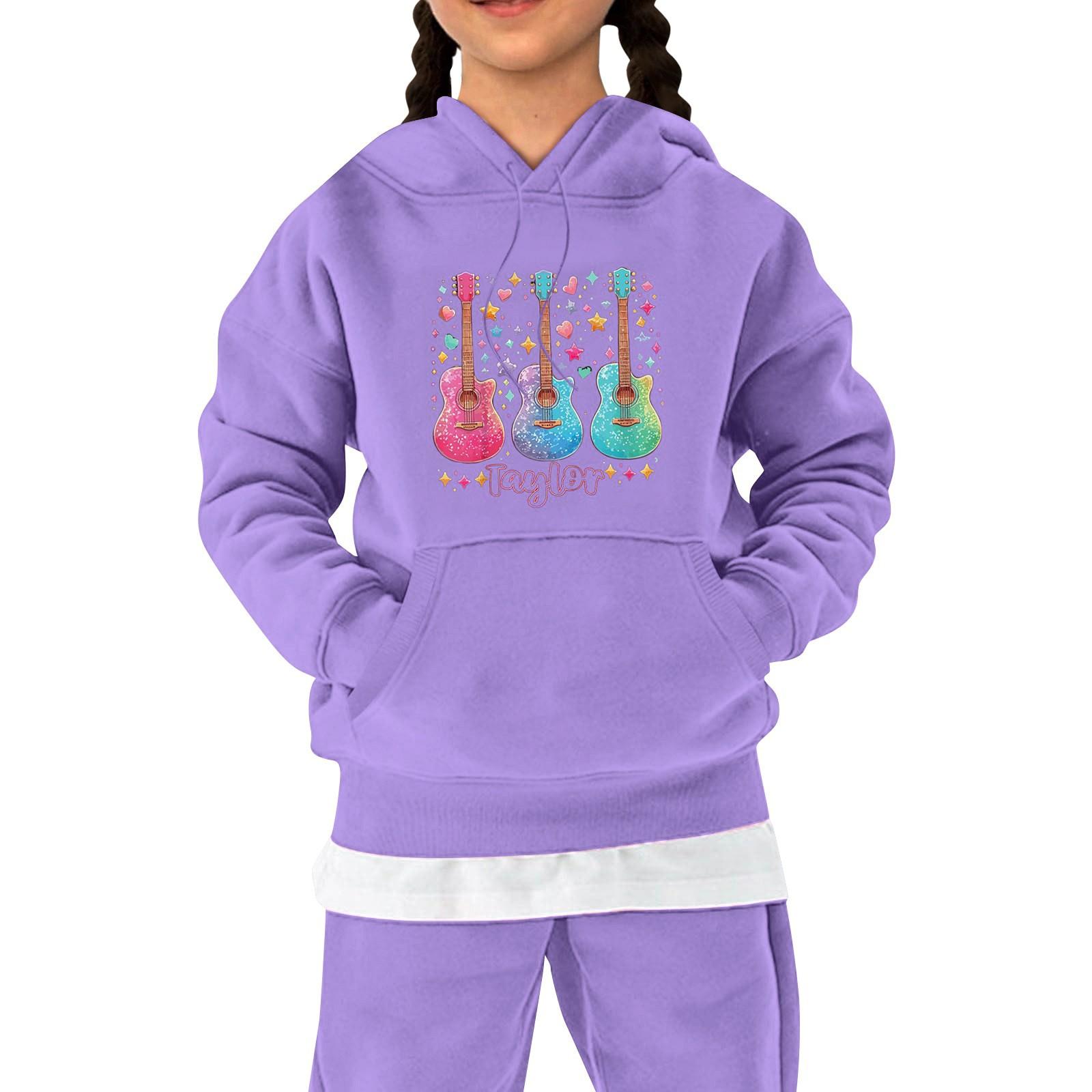 

Детская флисовая толстовка с капюшоном и длинными рукавами на осень и зиму, унисекс, повседневный топ с рисунком из мультфильмов 120 фиолетовый