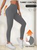 Yoga Pants for Women Fitness Milk Silk Butt-lifting Waist-cinching Sports Leggings 9-inch Leggings