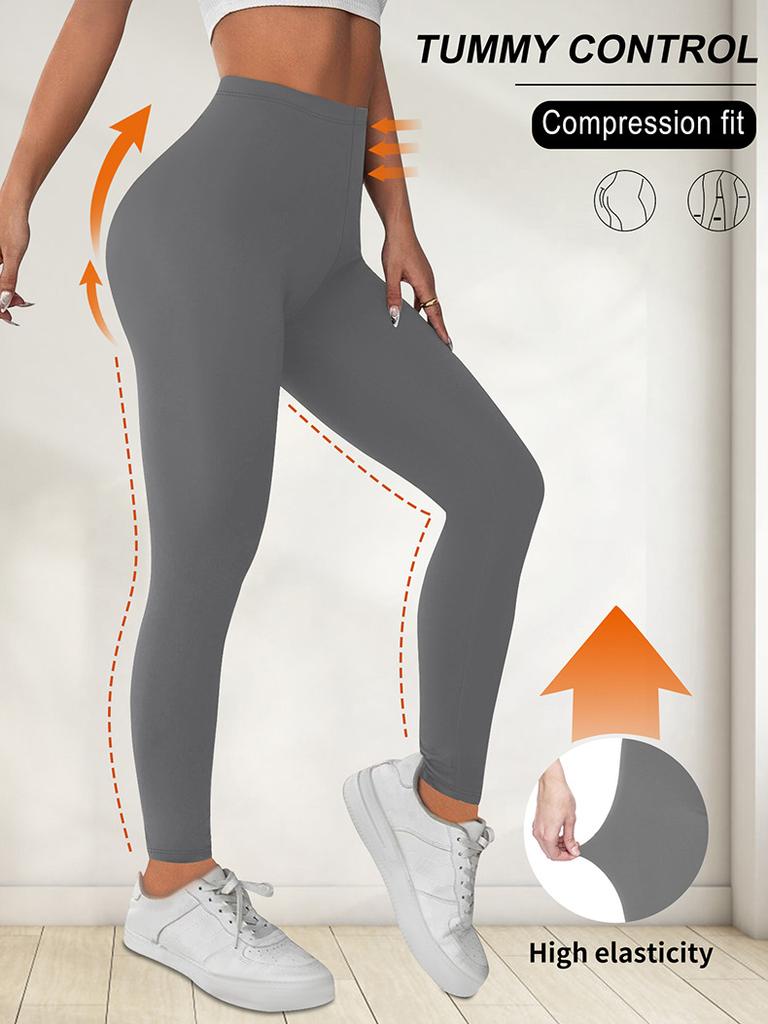 Yoga Pants for Women Fitness Milk Silk Butt-lifting Waist-cinching Sports Leggings 9-inch Leggings