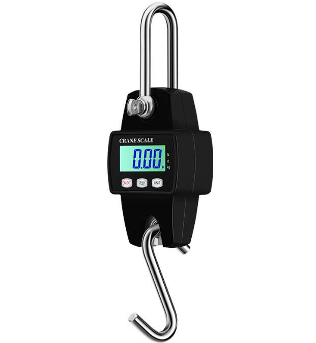 Portable 300kg Crane Scale with Metal Hook - Industrial Electronic Scale чёрный