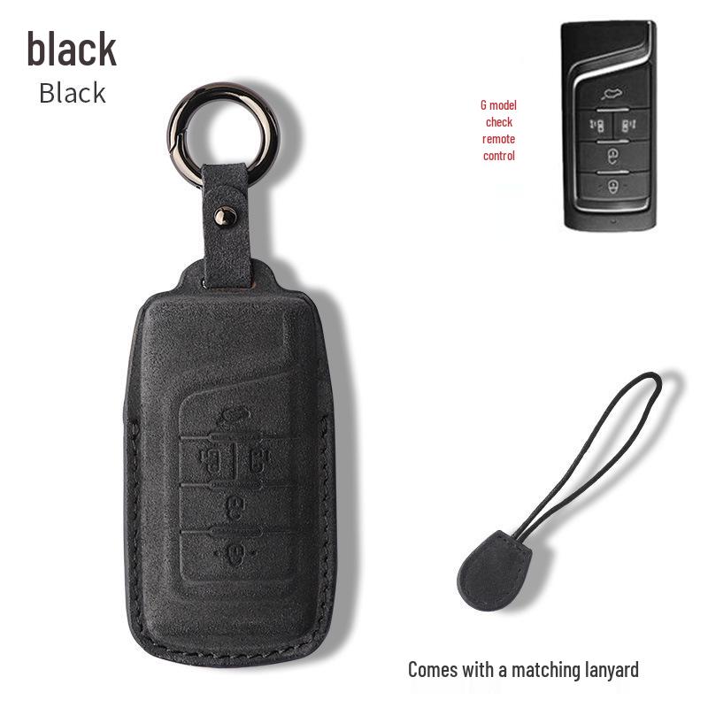 Compatible Key Case for GAC AION Y & Trumpchi GS Models (GS3, GS4, GS5, GS6m) with Suede Shell and Buckle Design