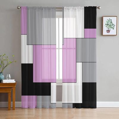 Youth Bedroom Sheer Curtains Medieval Geometry Classic Kitchen Study Curtains Living Room Holiday Decor Tulle Curtains