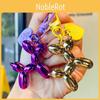 Colorful Acrylic Balloon Dog Keychain Heart Shaped Key Ring For Party Favors