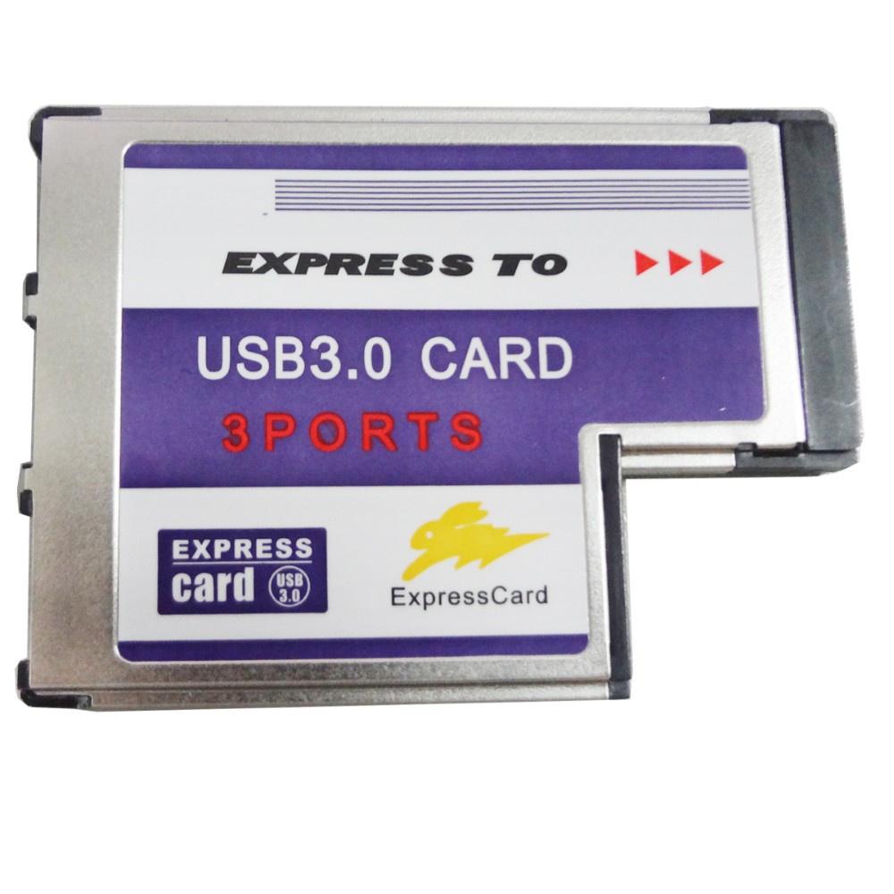 Express Card Expresscard 54mm To 3 Port USB3.0 Adapter For Laptop FL1100 Chipset