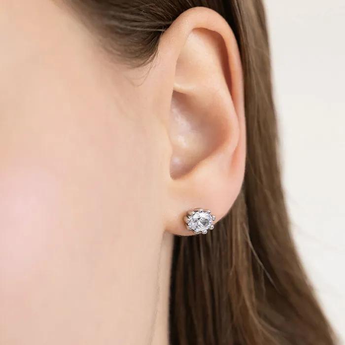 Antique Oval Cubic Earrings EC3324