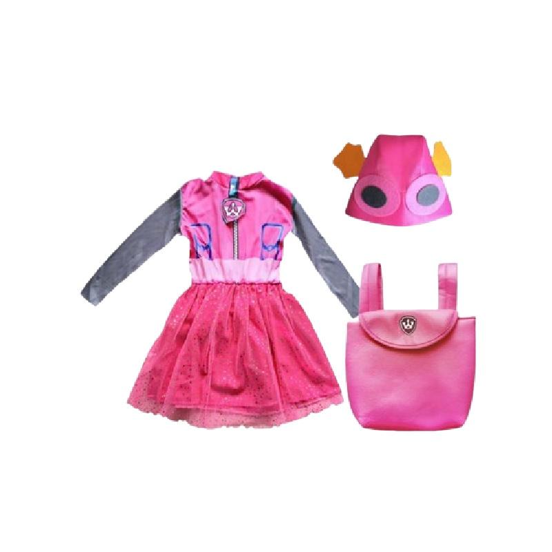 Children Paw Patrol Cosplay Custume Set Halloween Party Props Hat Gift Backpack