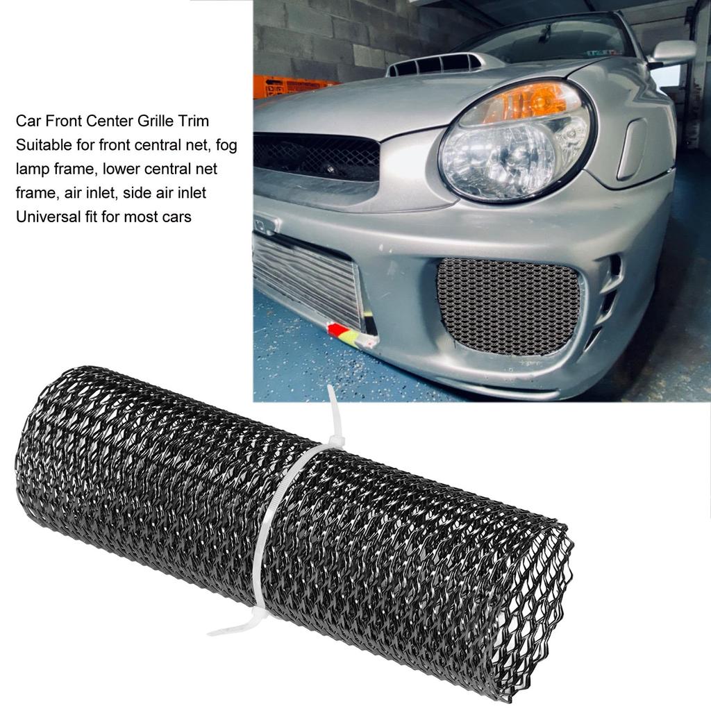 Car Front Center Grid Grille Rhombic Mesh Stable Structure Aluminum Fit for Cars