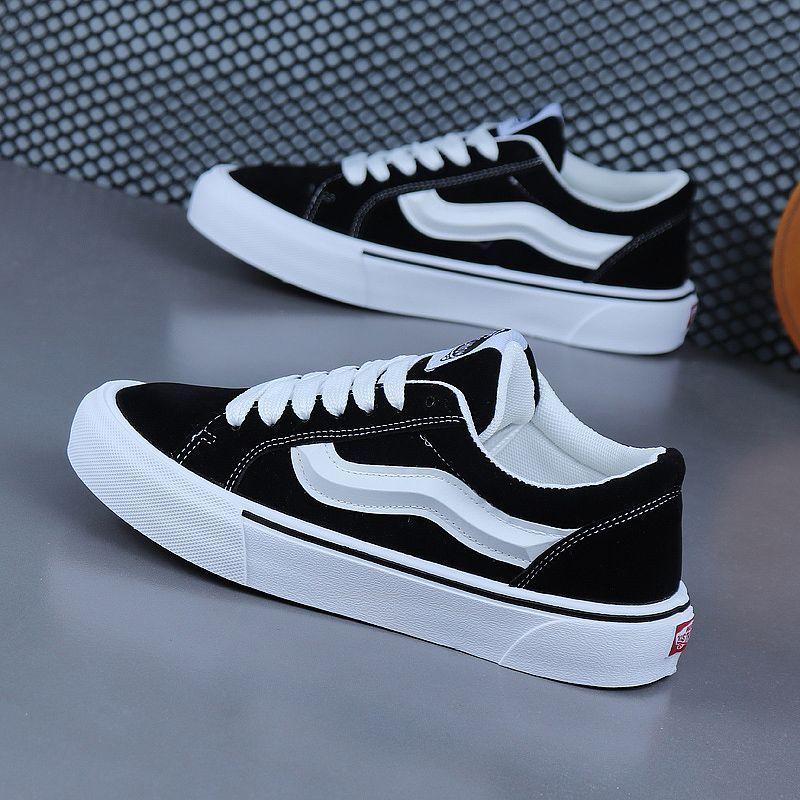 

Обновите новую шотландскую ретро-повседневную обувь для мужчин и женщин дышащей парусиновой обувью на мягкой подошве для студентов. 35 чёрный