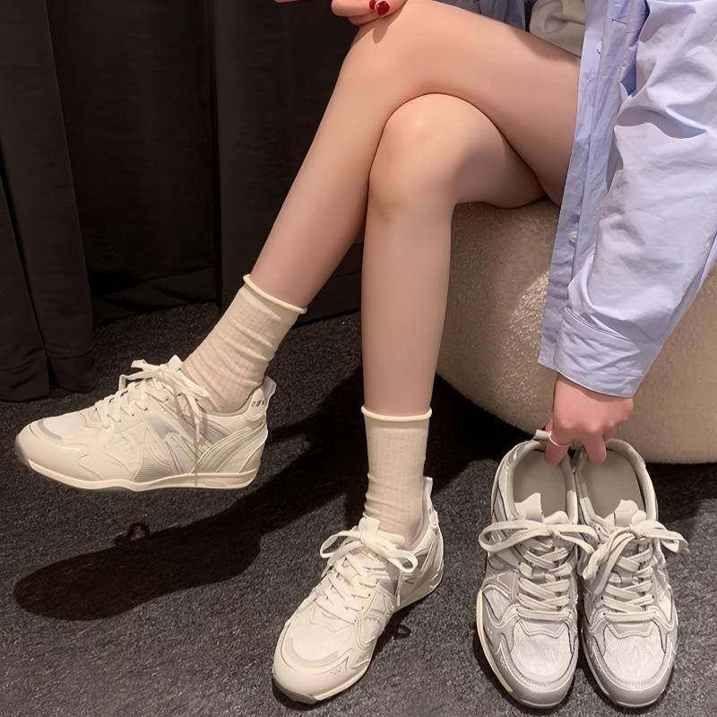 Thick bottom inner height increase Ballet women's new fashionable versatile mesh breathable casual