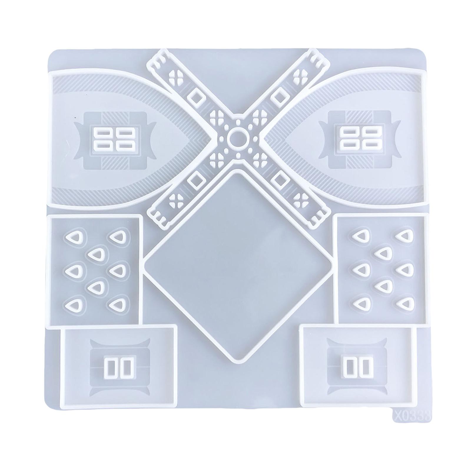 

Flexible Silicone Mold Windmill House Shaped Decoration Mould Temperature Resistant Gypsum Mould for Desktop Ornament