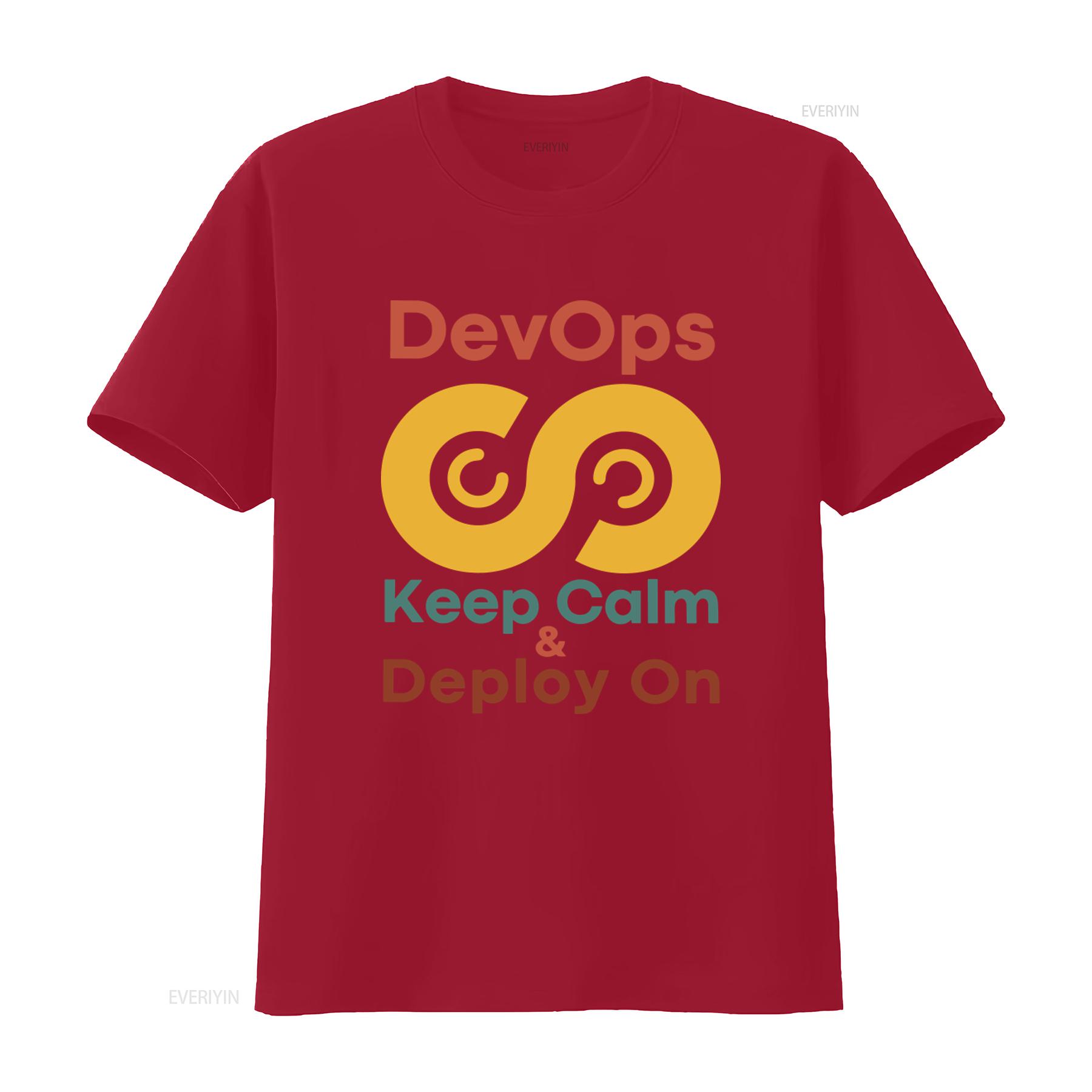 

DevOps Спокойствие Развертывание на футболке Softstyle для разработчиков и программистов Agile Дизайн винтажный Стиранная дизайнерская одежда S