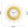 Metal Large Wall Clock Luxury Creative Wall Clock Restaurant Decorative Hanging Clocks Living Rooms Decoration Accessories