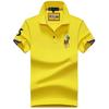 TrendHub Polo Shirt Men Cotton Mens Short Sleeve Solid Color Embroidery Business Casual Polo Shirt