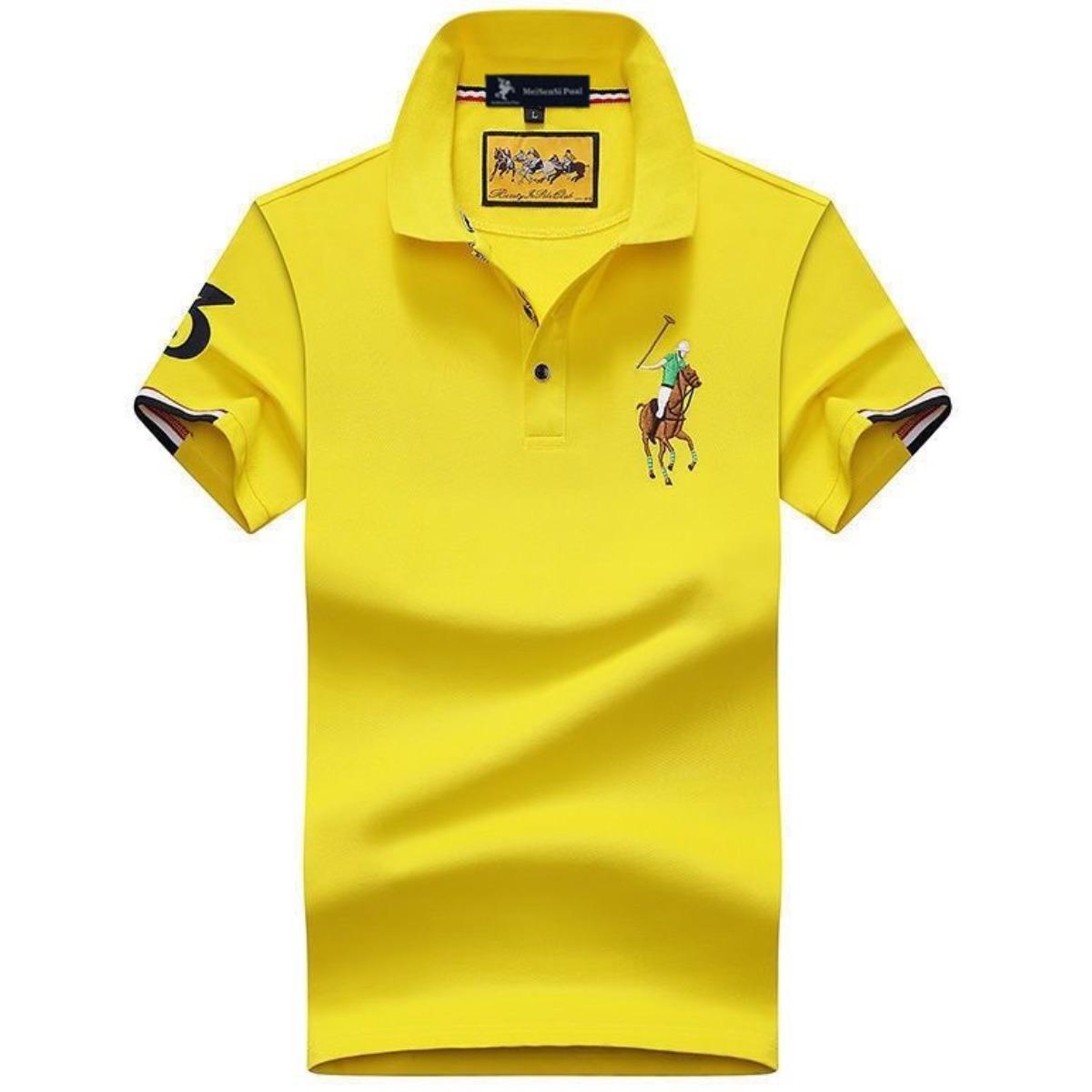 STORN Polo Shirt Heren Katoen Heren Korte Mouw Effen Kleur Borduurwerk Business Casual Polo Shirt M
