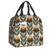 Orla Kiely Flower Scandinavian Geometric Style Insulated Lunch Bags for Camping Travel Waterproof Cooler Thermal Lunch Box