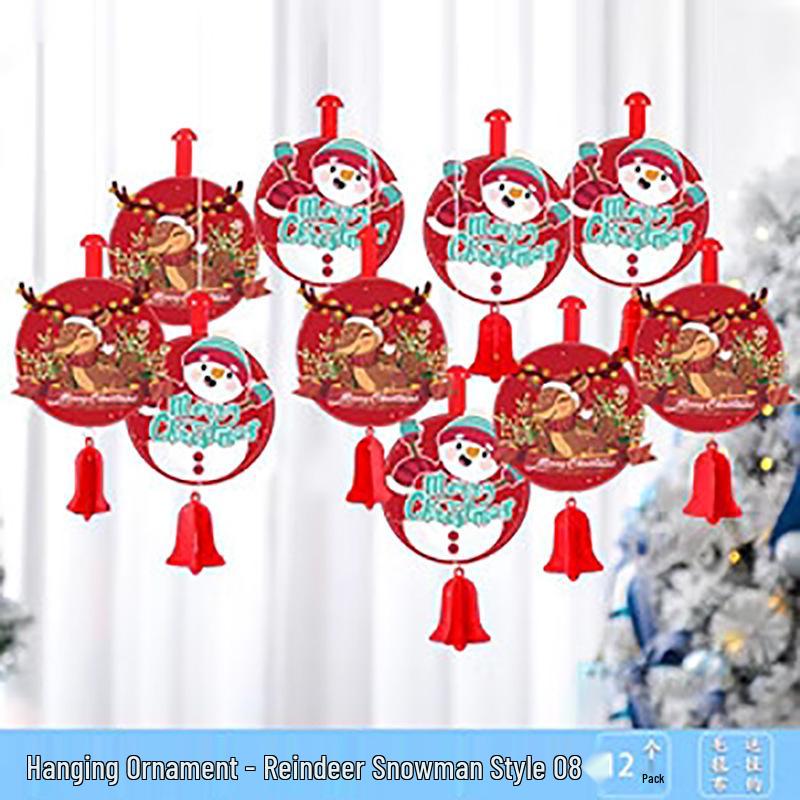 Christmas Decorations: Pull Flags, Tassel Pendants, and Ornaments for Indoor and Window Displays