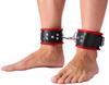 Black-Red Leather Ankle Cuffs - The Red - Handcuffs