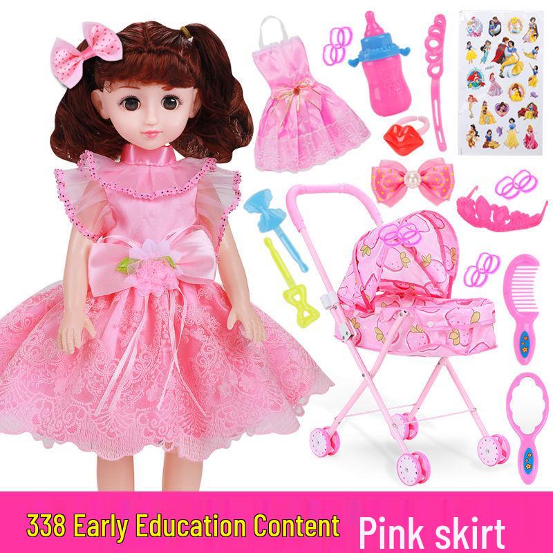 Princess Doll Stroller & Playhouse Set - Real Toy Birthday Gift for Girls