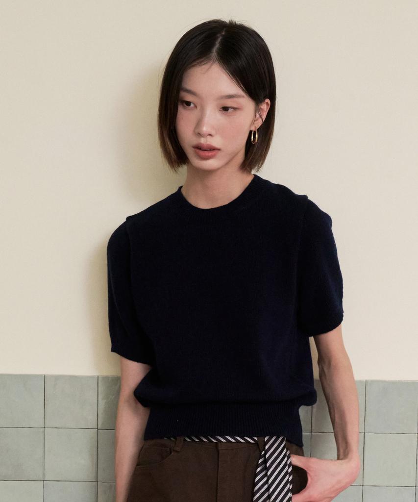 VLETI Round Half Knit (Navy)