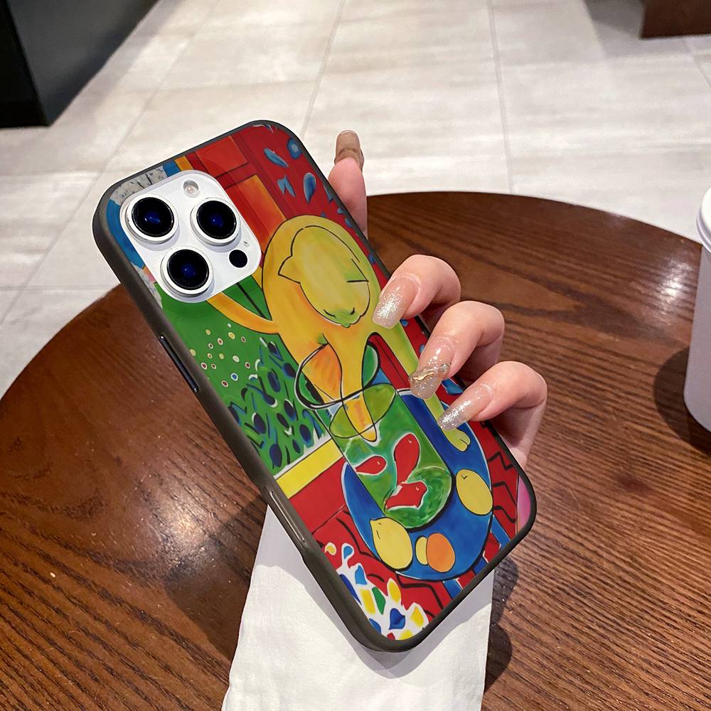 Henri Matisse Art Painting Phone Case Corrugated Pattern Phone Case For iPhone 17 Air 16 15Plus Pro Max Matte Shockprooof Cover
