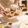 5/7pcs Ceramic Lucky Cat Teapot Set Japanese Style Bubble Tea Set Kung Fu Tea Pot Set  Office