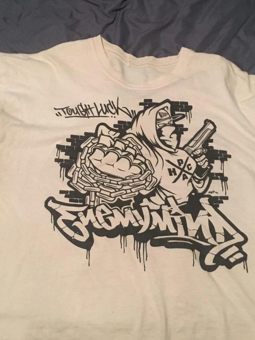 Men s and Women s T-shirts Collection Enemy Mind Band Album Heavy Cotton White All Size S
