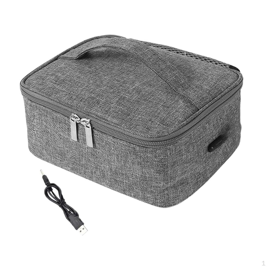 USB Beheizte Lunchbox Speisenwärmer Behälter Aluminiumfolienauskleidung Bento Tasche Tragbarer Ofen für Zuhause Arbeit