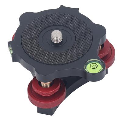 Tripod Head Leveling Base Camera Leveler Aluminum Alloy 38 Inch Thread Precise 3 Bubble Level