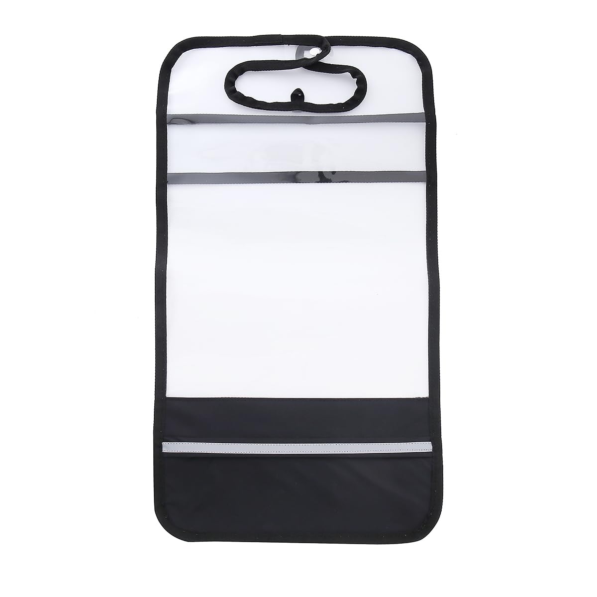 

MESRINA School Backpack with Storage and for Girls and Boys Cover, Transparent, Reflective, Pocket, Simple, Cute, Stylish, (Black)